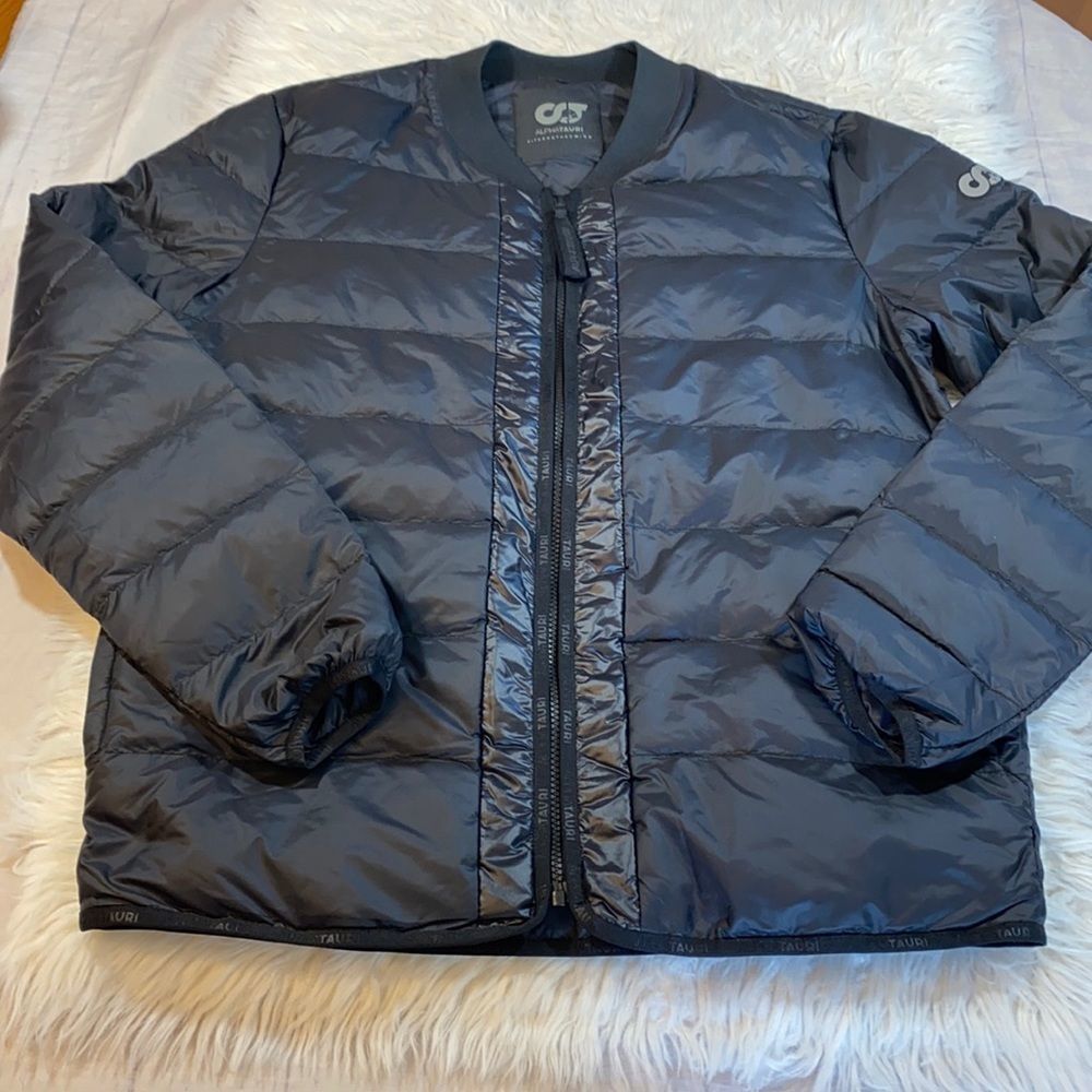 Alphatauri Black Puffer Down Jacket sz L(fits like a MEDIUM)